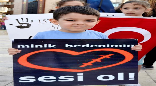 Amasya’da çocuk istismarına tepki yürüyüşü