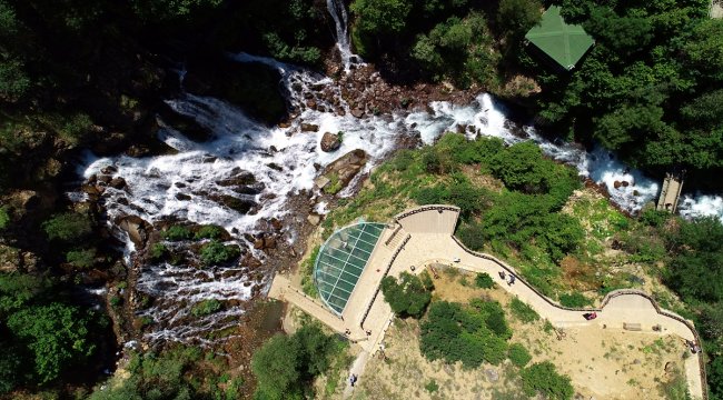 Doğu Karadeniz'in 40 kaynaklı şelalesine turist ilgisi