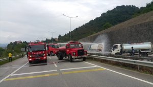 Giresun'da LPG tankeri kazası