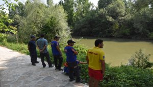 Irmağa giren yunusu kurtarma çalışması sonlandırıldı