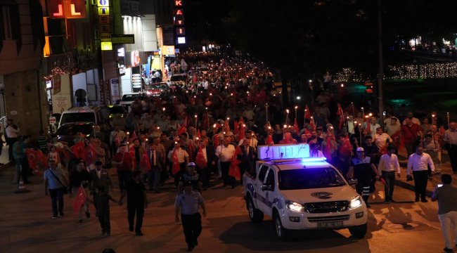 Kastamonu'da Fener Alayı yürüyüşü