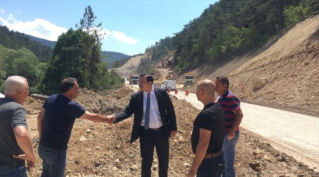 Kaymakam Şahin yol çalışmasını inceledi