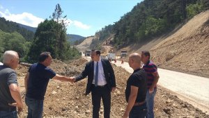 Kaymakam Şahin yol çalışmasını inceledi