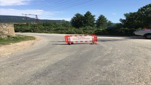 Kumru'da sıcak asfalt çalışması
