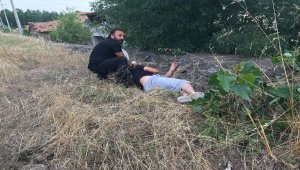 Samsun'da motosiklet devrildi: 1 yaralı