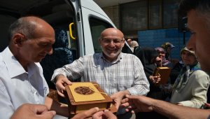 Terme'de hacı adayları dualarla uğurlandı