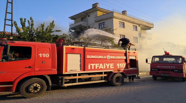 Çorum'da yangın: 1 yaralı