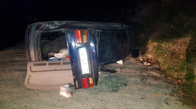 Gümüşhane'de otomobil devrildi: 7 yaralı
