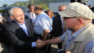 Kılıçdaroğlu, Ordu'daki sel bölgesini inceledi