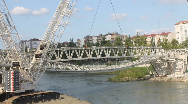 Köprü inşaatında 1 işçi yaralandı