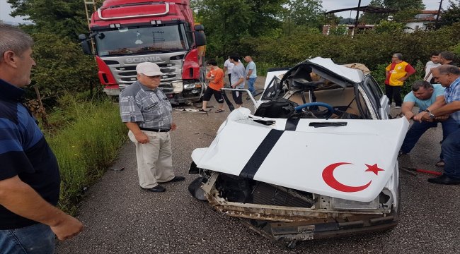 Ordu'da tır ile otomobil çarpıştı: 1 ölü