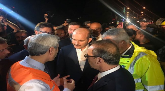 İçişleri Bakanı Süleyman Soylu, Ordu'da sel bölgesinde