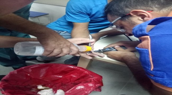 Sıkışan yüzüğü AFAD ekipleri çıkardı