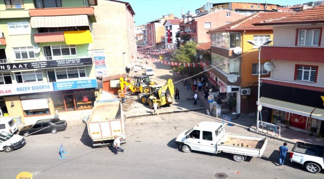 Alaplı'da kaldırımlar yenileniyor