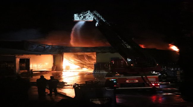 Abant'ta su dolum tesisinde yangın