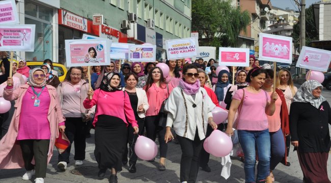Artvin'de meme kanseri farkındalık yürüyüşü düzenlendi