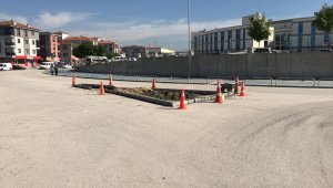 Düzce'de kavşak yapımı