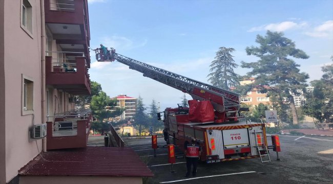 Giresun'da hastanede yangın tatbikatı yapıldı