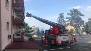 Giresun'da hastanede yangın tatbikatı yapıldı