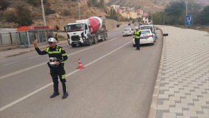 Gümüşhane'de havadan trafik denetimi