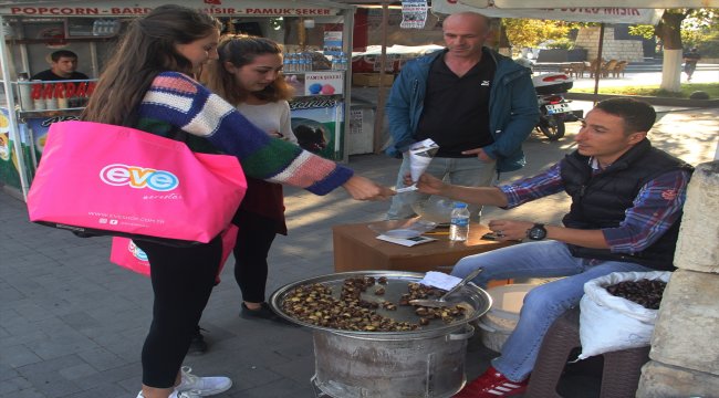 "Kestane kebap" seyyar tezgahlardaki yerini aldı
