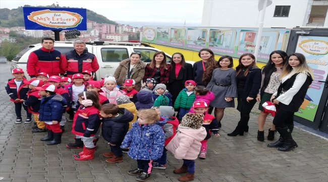 Ana sınıfı öğrencilerinin itfaiye ziyareti