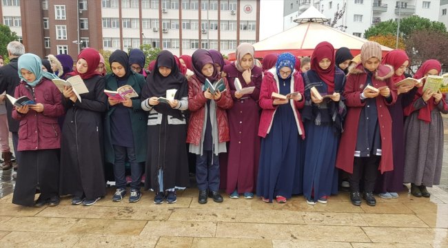Bafra'da kitap okuma etkinliği