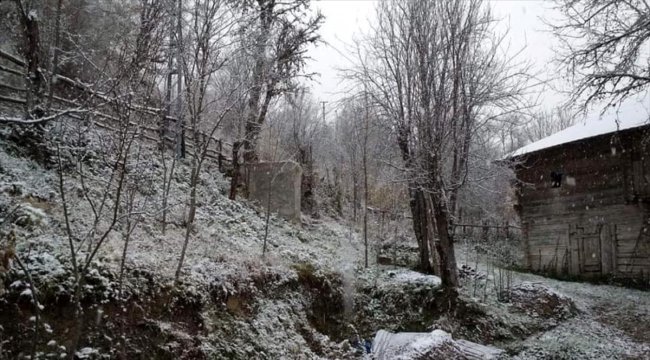Bartın'da kar yağışı