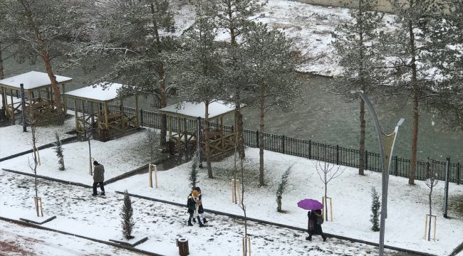 Bayburt'ta kar yağışı