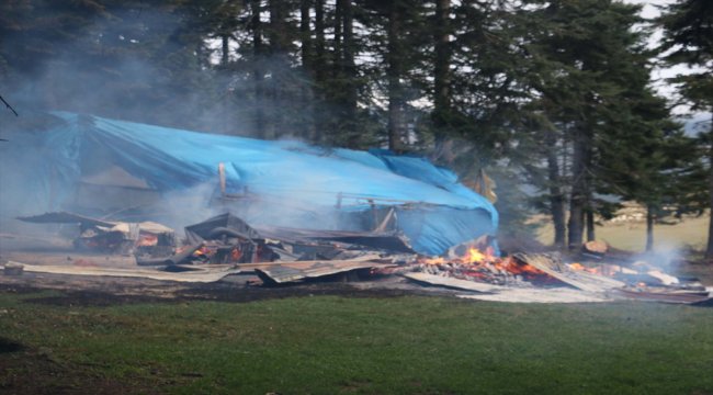 Bolu'da yayla evinde yangın