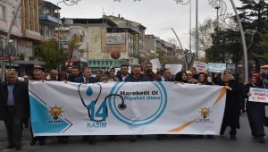 Diyabete dikkat çekmek için yürüdüler