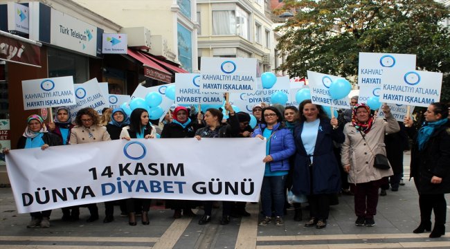 Diyabete karşı yürüdüler