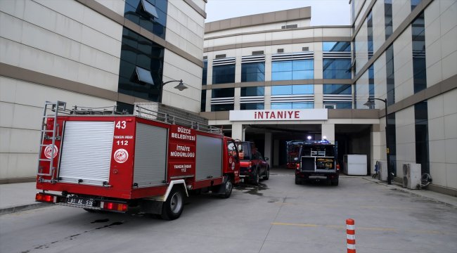 Düzce'de hastanede deprem ve yangın tatbikatı