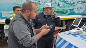 Giresun'da drone ile trafik denetimi