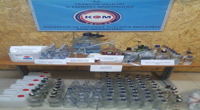 Trabzon'da kaçak içki operasyonu