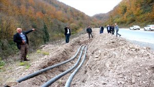 Zonguldak'ta su hattı çalışmaları