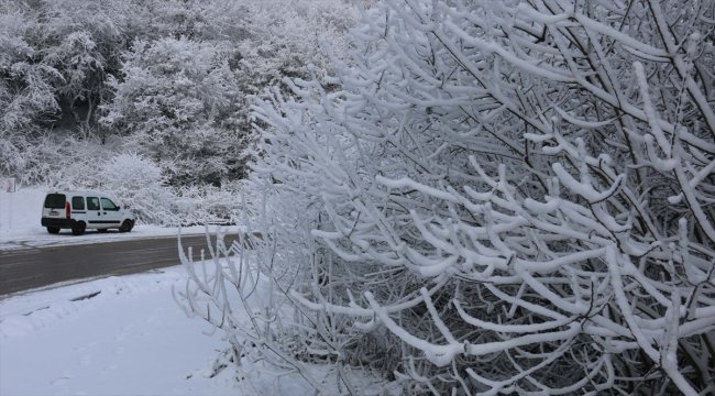 Abant'ta kar yağışı