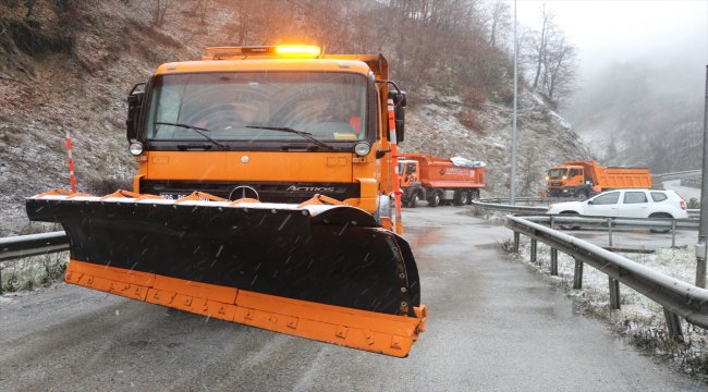 Bolu Dağı'nda kar yağışı başladı