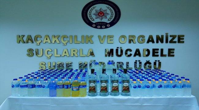 Çorum'da kaçak içki operasyonu