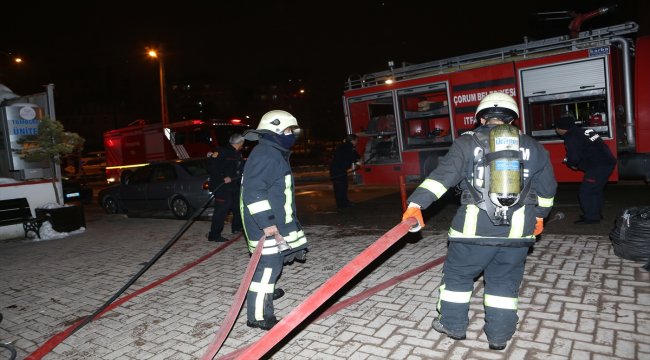 Çorum'da özel hastanede yangın