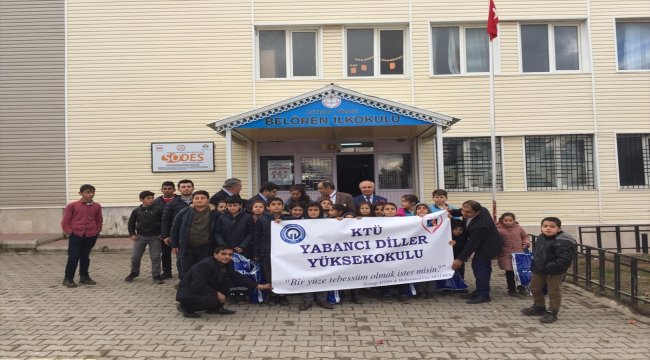 KTÜ'den Adıyaman'daki ilkokul öğrencilerine destek