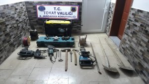 Tokat'ta kaçak kazı yapanlara suçüstü