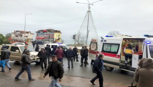 Ünye'de otomobilin çarptığı kişi yaralandı