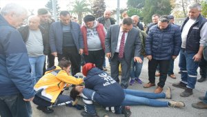 Yaralı kadına ilk müdahaleyi belediye başkanı yaptı