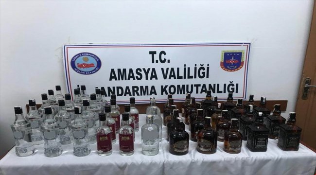 Amasya'da kaçak içki operasyonu