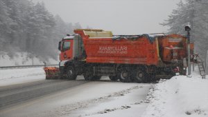 Bolu'da Dağı'nda kar yağışı