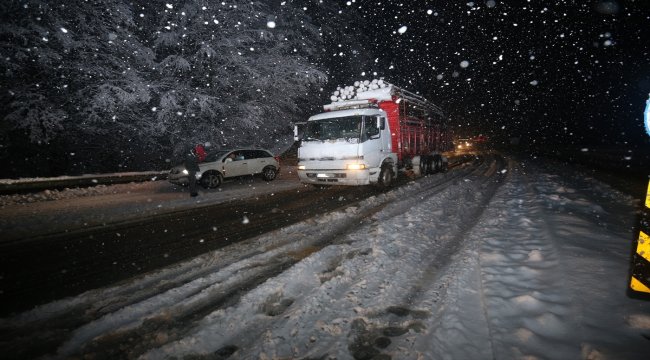 Düzce'de yoğun kar yağışı