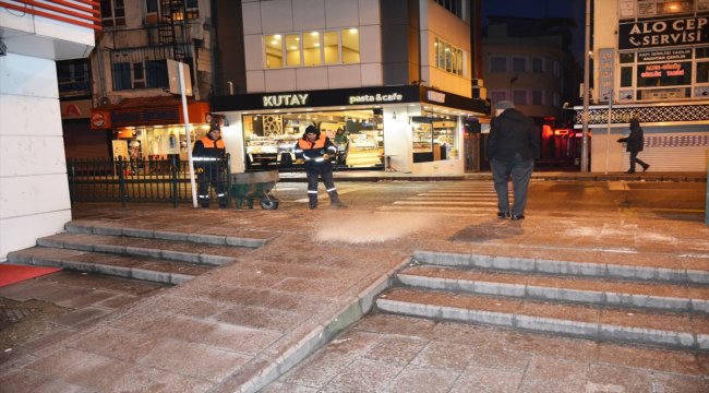 Ereğli'de karla mücadele çalışmaları