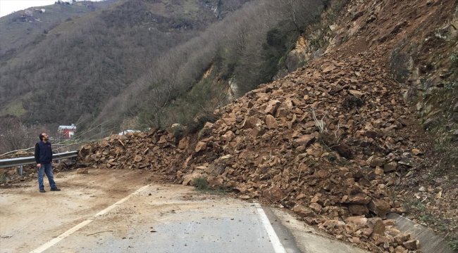 Giresun'da heyelan
