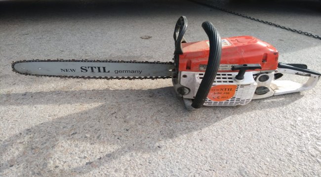 Kavgaya motorlu testereyle giden kişiye polis müdahalesi